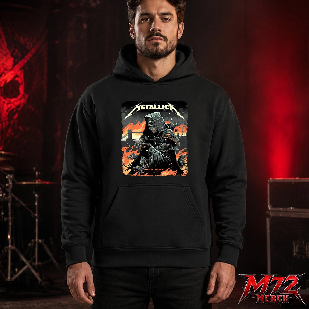 Metallica M72 World Tour July 3 2026 London Stadium London England Grim Reaper Rats By Luke Preece Hoodie